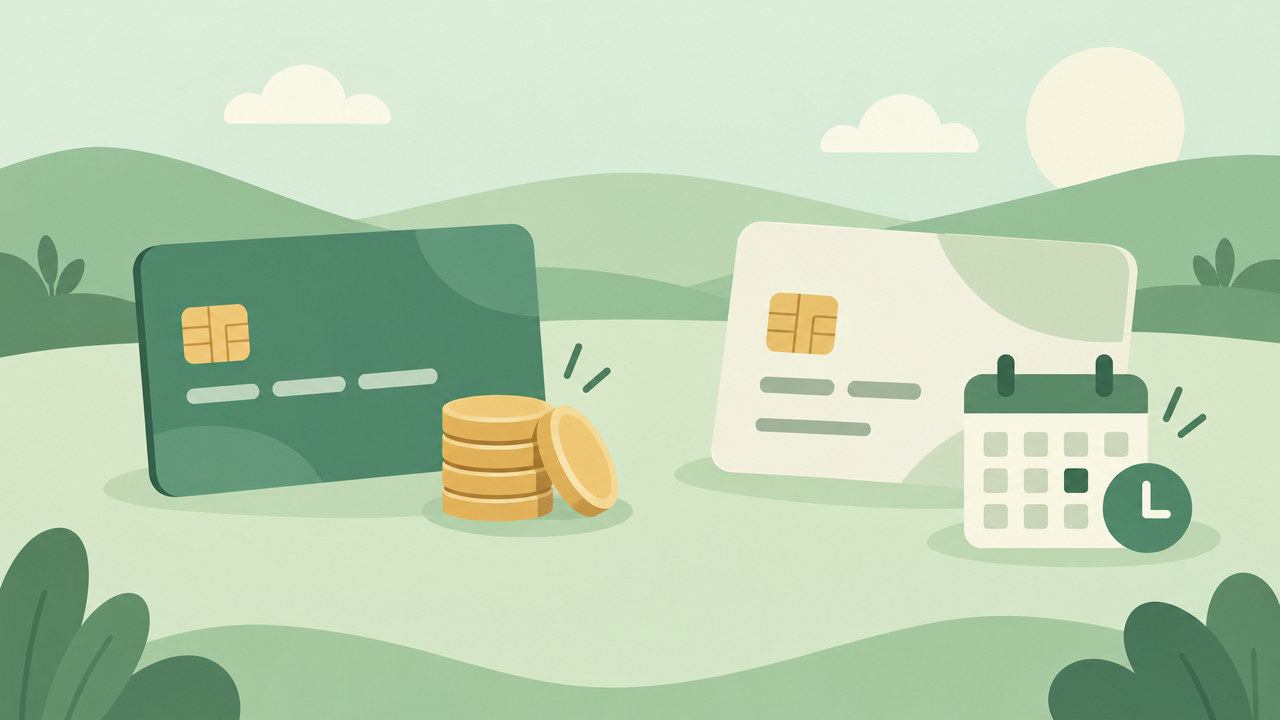 デビットカードとクレジットカード、どちらを使うか｜選ぶときの3つの基準 アイキャッチ画像