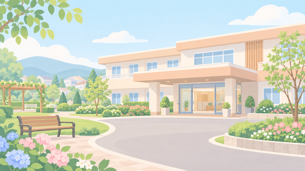 老人ホームの選び方を表すイラスト